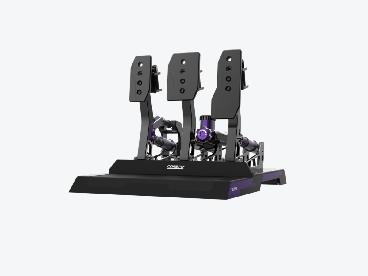 CONSPIT CPP Lite hidrolik pedal seti, CNC alüminyum gövdesi ve 20 MPa hidrolik sensörüyle profesyonel sim racing performansı sunar. 2 veya 3 pedal konfigürasyonu mevcuttur.