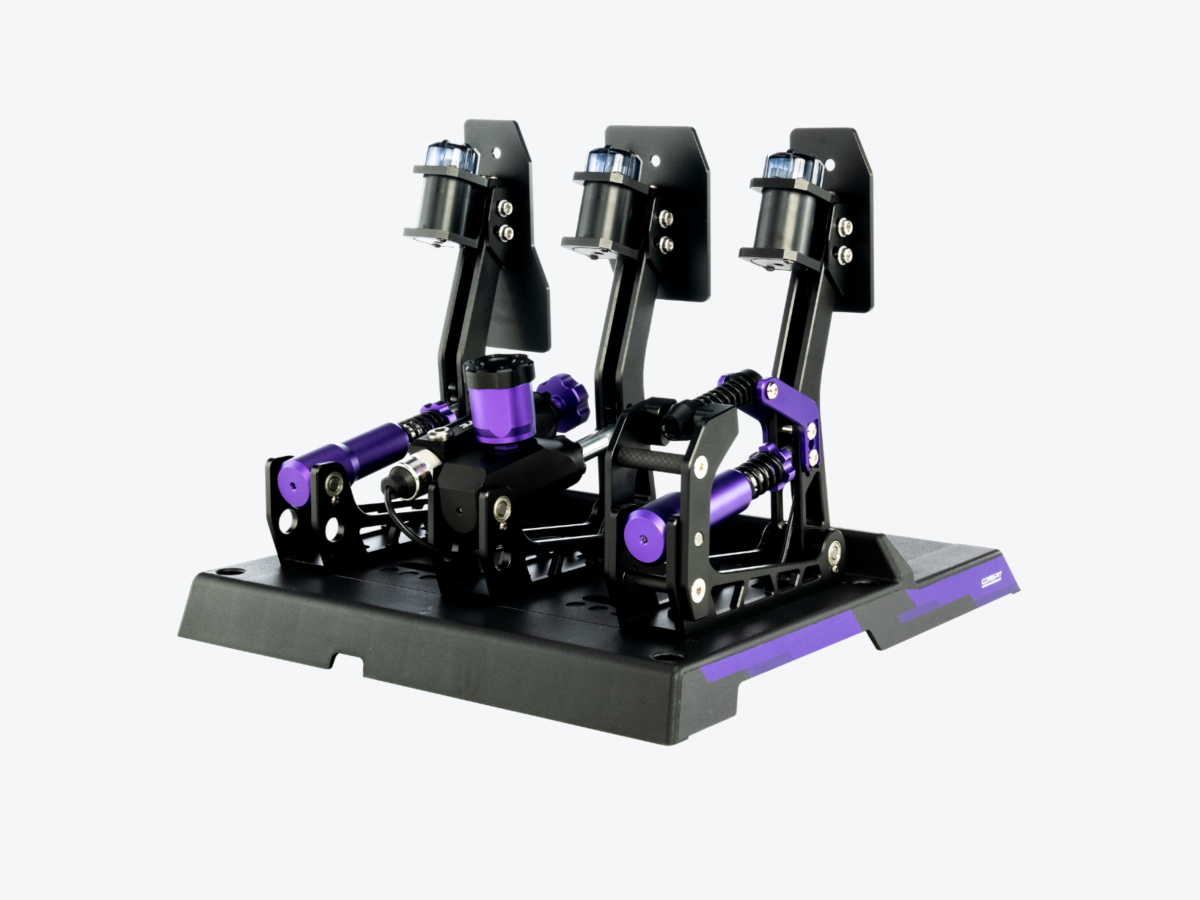 conpsit cpp lite pedal seti, hidrolik sim racing pedal, cnc alüminyum yarış pedalı, 2 pedallı sim pedal, 3 pedallı hidrolik fren