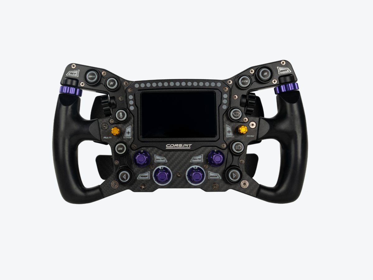 CONSPIT MAX 01 sim racing direksiyonu – 4 inç dokunmatik ekranlı profesyonel yarış direksiyonu