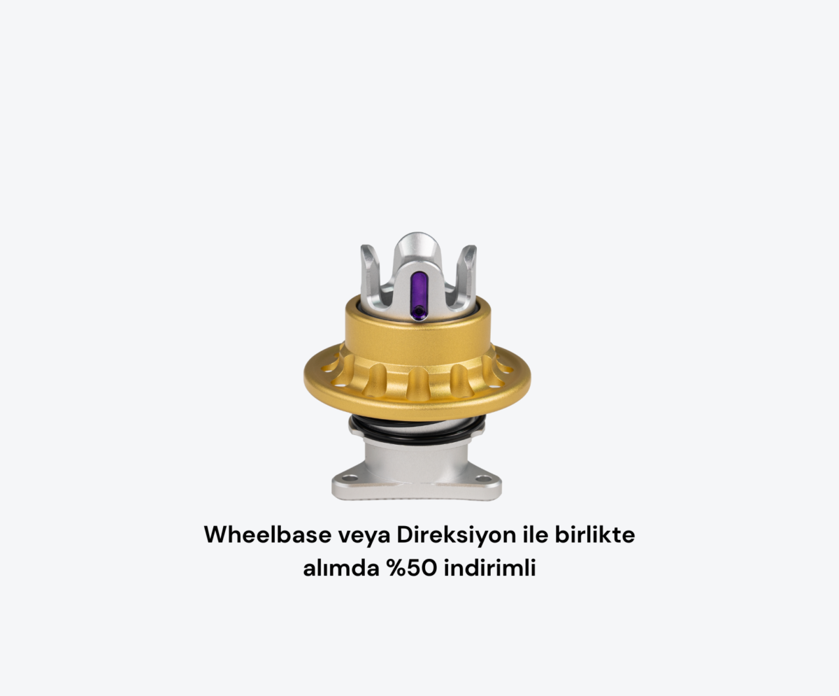 conspit cdp quick release, sim racing bağlantı sistemi, sıfır boşluk direksiyon bağlantısı, 7075 alüminyum quick release, profesyonel sim racing aksesuarı