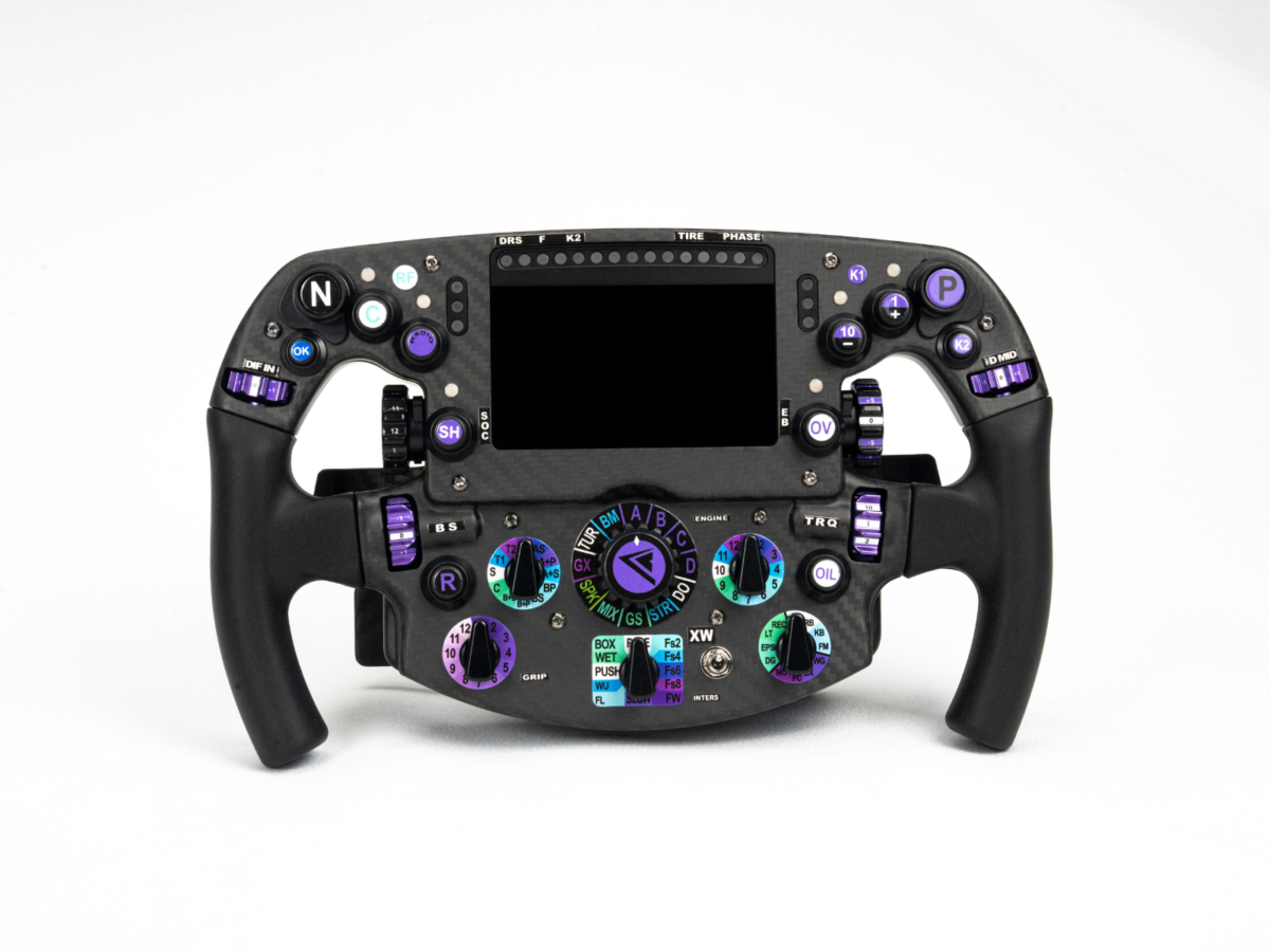 CONSPIT PW1 – Limitli Üretim Karbon Fiber Formula Direksiyon conspit pw1 formula direksiyon, karbon fiber sim racing direksiyon, profesyonel formula wheel, limitli üretim direksiyon, en iyi sim direksiyon 2025