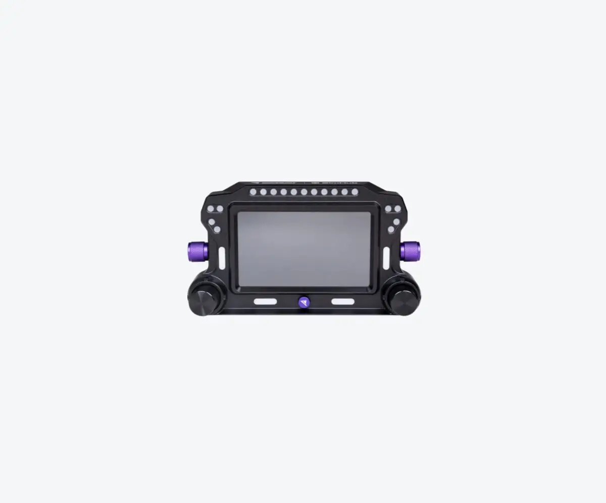 csd_dashbaord_turkiye alüminyum CNC dashboard 5'' sim kokpit ekranı telemetri LED göstergeleri sim racing radar uyarısı GT tarzı RPM LED paneli
